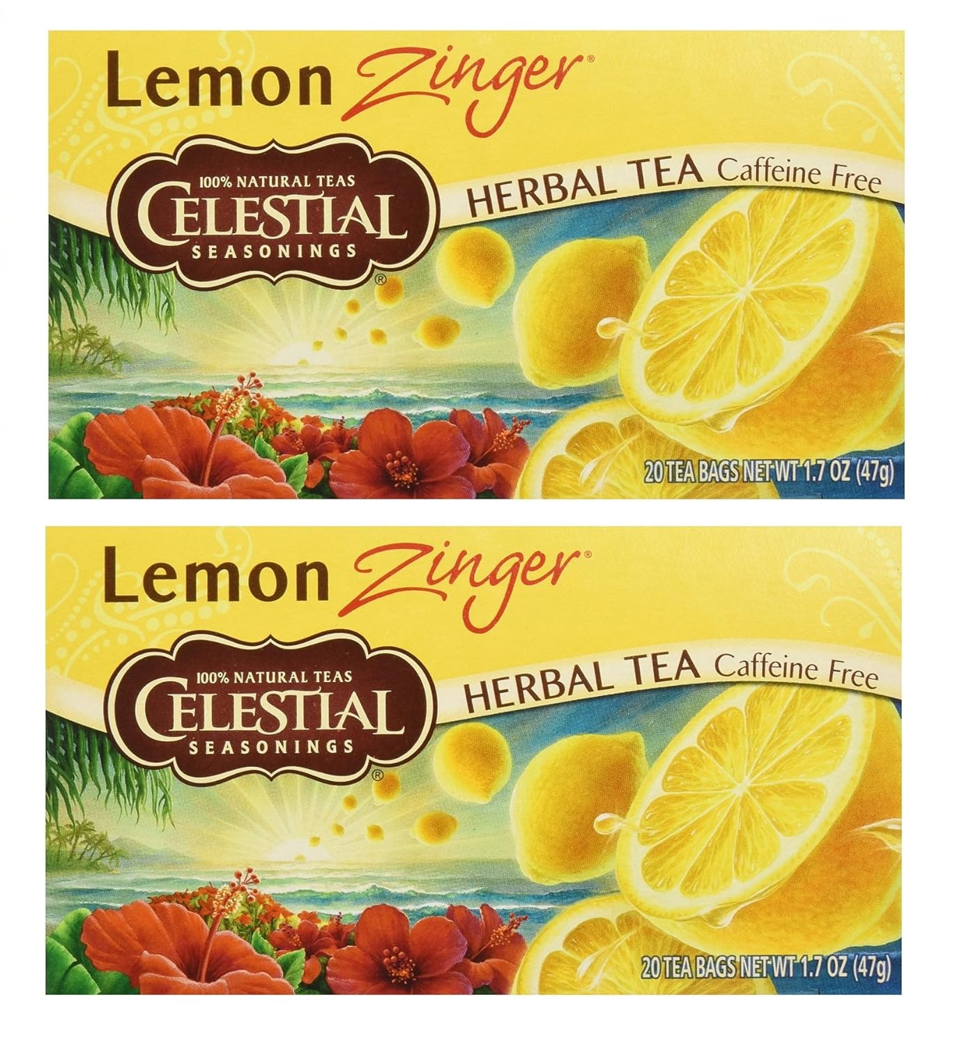 Celestial Seasonings Herbal Tea, Lemon Zinger, 20 Count (Pack of 2) Review